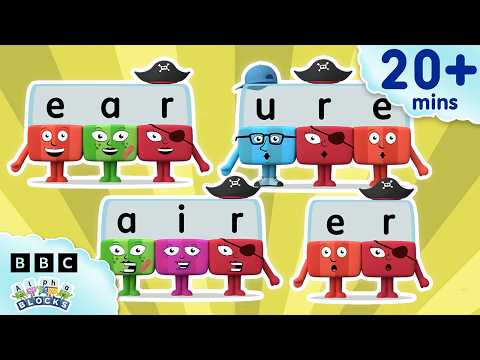 Letter Teams EAR AIR URE ER | Lesson Eighteen - Phonics Made Easy for Kids | Alphablocks