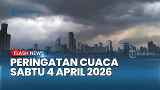 Peringatan Dini BMKG Sabtu 4 April 2026, 29 Wilayah Potensi Hujan Lebat