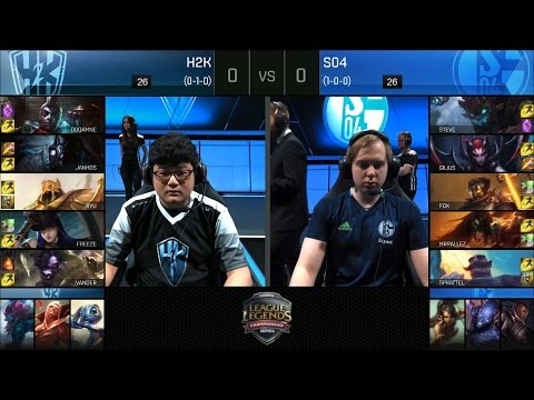 H2K vs S04 Highlights - H2K vs FC SCHALKE 04 Game 1 EU LCS Week 1 Summer 2016