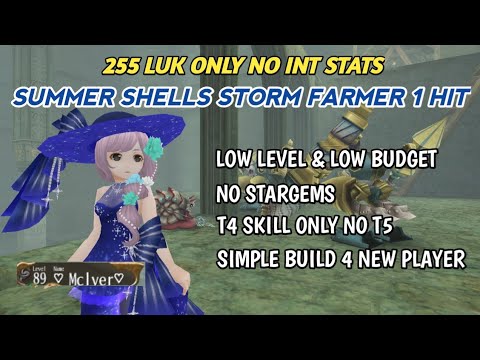 Toram Online - How to Build Low Level & Low Budget Storm LUK For 1 Hit Farm Summer Shells