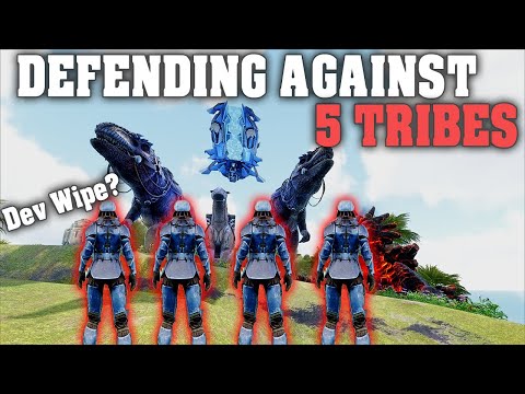 5 TRIBES vs 4 Players? Dev Wipe?!? Part 2 | Ark Genesis Official Small Tribes PVP E59