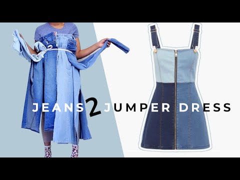 DIY Jeans to Denim Jumper Dress! | Summer Upcycles