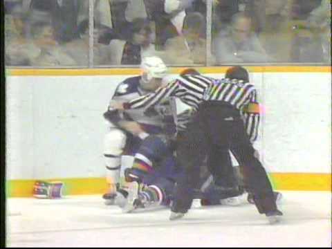 Dave Semenko sends a message to Jim Korn