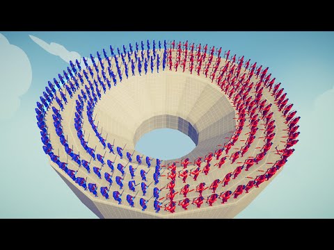 SLIDE ARENA TOURNAMENT 100 MEELE vs 100x RANGED | TABS Totally Accurate Battle Simulator