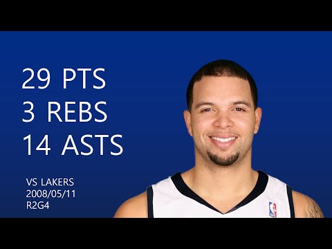 Deron Williams | 29 pts,3 rebs,14 asts,2 stls | May 11,2008 | vs LAL,R2G4