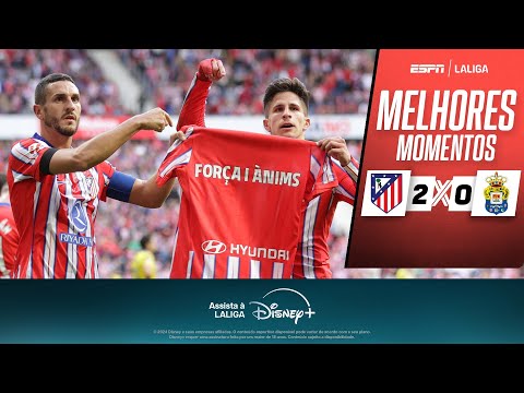 Gols e lances de Las Palmas x Atlético de Madri