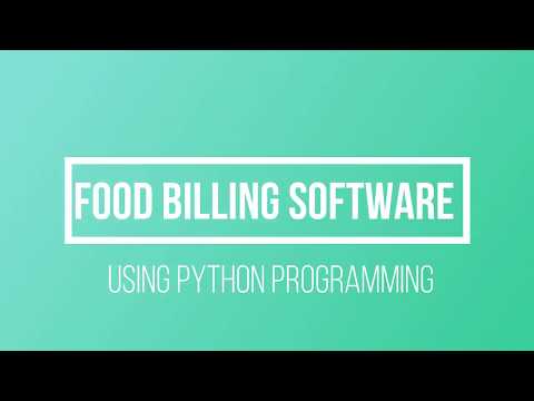 Python Program For Food Billing System With Source Code