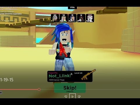 Playing against Not_Liink - On her video (Roblox Big Paintball)