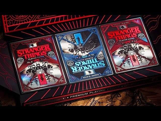 Vídeo relacionado con theory11 Stranger Things Hive Mind Special Edition - Cartas de juego holográficas, detalle de vid en relieve, misterio oculto en el interior, mazo de coleccionista premium de Netflix