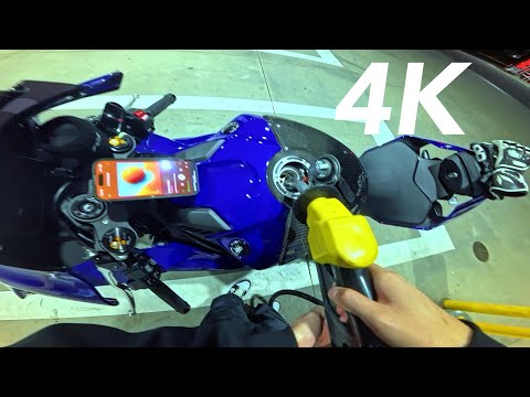[4K] YAMAHA YZF-R1 Pure sound🎧 | Spark exhaust