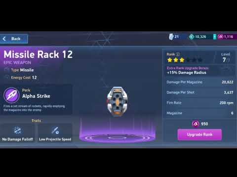 || Mech Arena || Missile Rack 12 Rank Upgrade 3 to 4 Stars @Omniverse  @IndiaWaaleMechArena