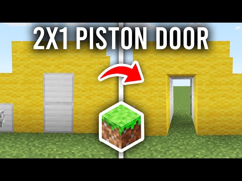 How To Make 2x1 Flush Piston Door In Minecraft - Bedrock & Java