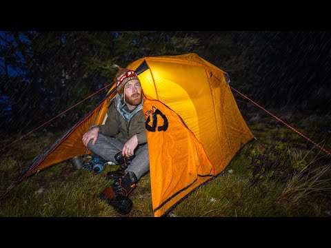 TRAPPED In a RAINSTORM - CAMPING In Heavy Rain