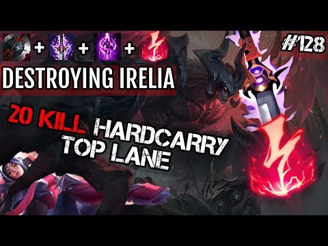 AATROX DESTROYING IRELIA 20 KILL HARD CARRY TOP LANE (League of Legends Gameplay Commentary 128)
