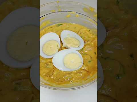 Crispy Onion Egg Pakora #shorts #food #asmr #recipe