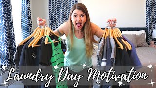 FIRST LAUNDRY DAY NEW HOUSE // CLEANING MOTIVATION // CLEANING MOM