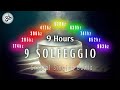 Alle 9 Solfeggio Frequenzen Kristallklangschalen 9 Stunden Ganzkörperheilung Körper Aurareinigung