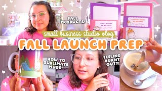 small business day in the life 🌷 how to sublimate mugs & making fall products 🍂 cosy studio vlog