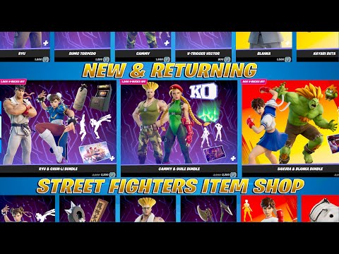 NEW Updated & Returning Street Fighters Item Shop(Chun-li, Ryu, Cammy, Guile, Sakura & Blanka)