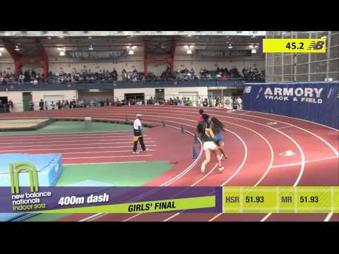 Girls 400m Final Section 1 - New Balance Indoor Nationals 2012