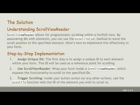 Scrolling a Form to a Specific UI Element in SwiftUI