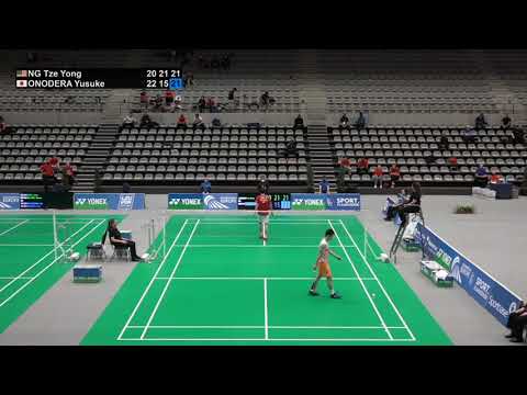 Match point - Ng Tze Yong vs Yusuje Onodera - MS, SF - Belgian Int. 2021