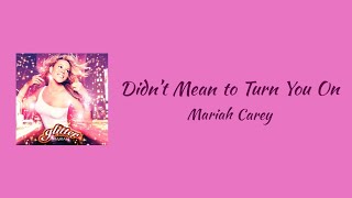 Mariah Carey - Didn’t Mean to Turn You On || lyrics