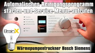 Spülprogramm Reinigungsprogramm straten Bosch Siemens Kondenstrockner Wärmepumpentrockner