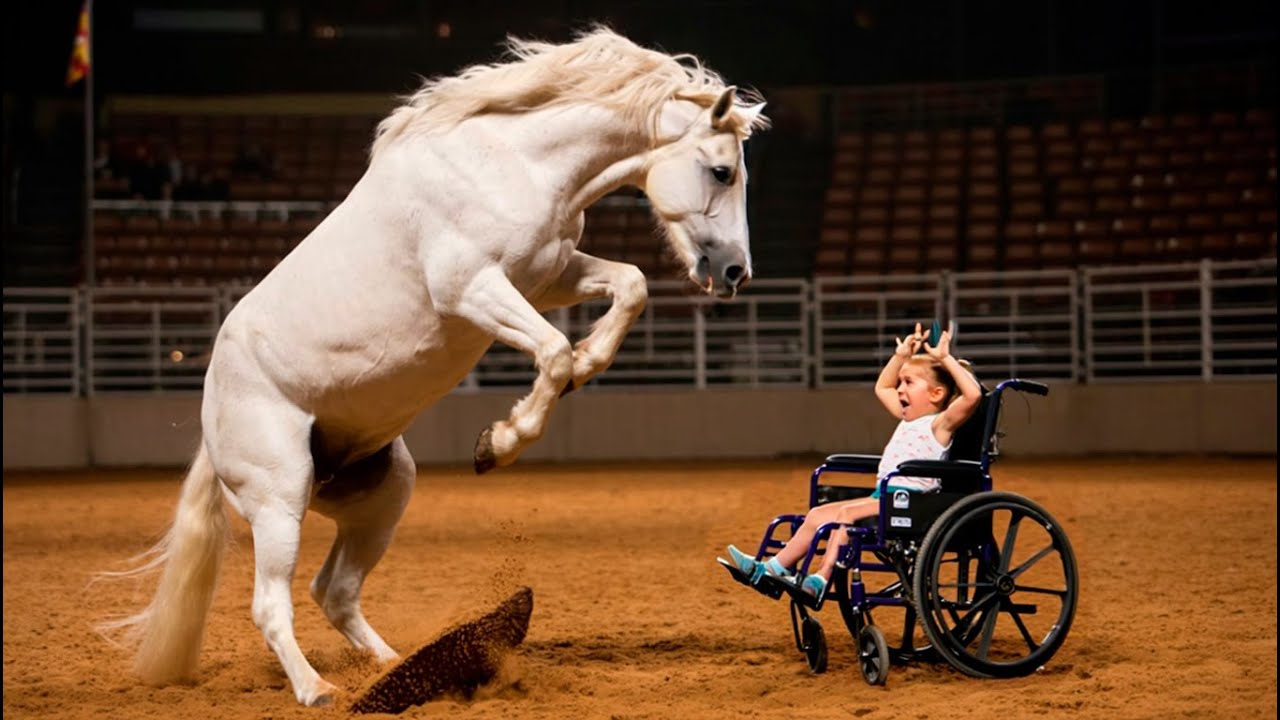 RICH MAN PLANNED FOR A FEROCIOUS HORSE TO HURT HIS WHEELCHAIR-BOUND DAUGHTER, but what happened...