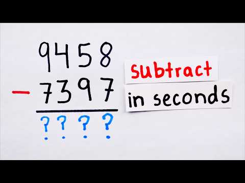 The KEY to Lightning Fast Subtraction