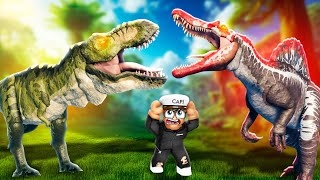 Fallen Ashes T-REX vs SPINOSAURUS in ROBLOX