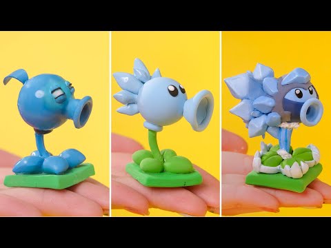 PLANTS VS ZOMBIES Figures Making | SNOW PEA Level 1 - Level 10 - Level Max..