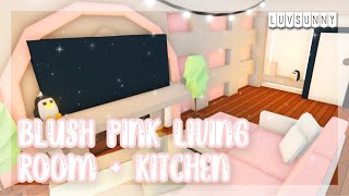 🌸 Blush Pink Pizza Place 🌸 || Living Room & Kitchen || Adopt Me Speedbuilds || ʚ luvsunnyxox!! ☻ *｡•