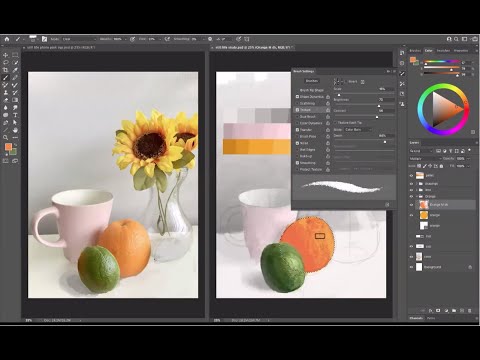 Still life painting tutorial and review in Photoshop with layers