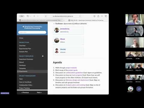 Predictive Processing Experimental phase Kick off meeting