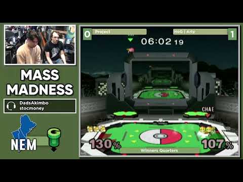 Mass Madness 43 SSBM - Project (Fox) vs. HoG | Arty (Peach) - Melee WQF