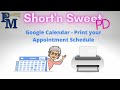 Print your Google Calendar Schedule