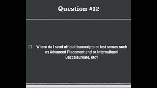 Where do I send official transcripts and or test scores such as Advanced Placement