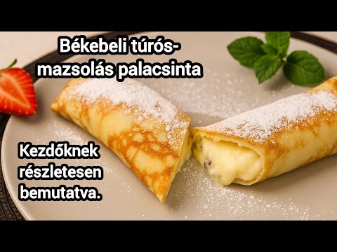 Békebeli túrós palacsinta, kezdőknek.