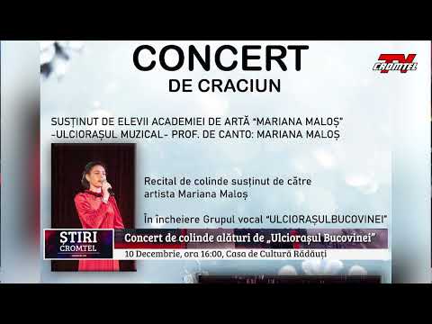 Artista Mariana Maloș vă lansează invitația la un concert de crăciun