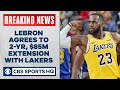 LeBron agrees to two-year, $85 million max contract extension  CBS Sports HQ