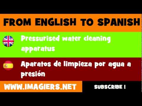 ESPAÑOL = INGLÉS = Aparatos de limpieza por agua a presión