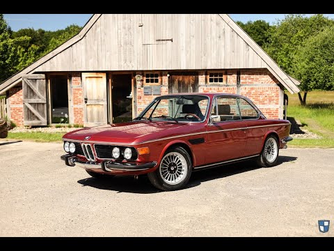 BMW 3.0 CSi in 025 Granat Red Metallic, Black Leather, A/C - Oldenzaal Classics