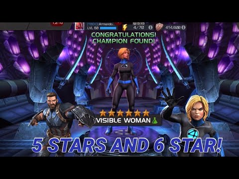 CRAZY 20+ INVISIBLE WOMAN 6 STAR FEATURED CAVALIER CRYSTALS (6STAR)(MCOC)