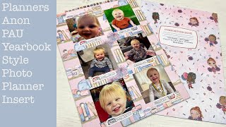 Planners Anonymous PAU Yearbook Style Planner Insert
