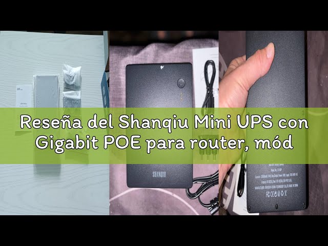 Vídeo relacionado con Shanqiu SAI Mini UPS con Gigabit PoE para WiFi, Router, Módem, Cámara de Vigilancia, Entrada AC Salida 5V USB 12V DC 48V PoE
