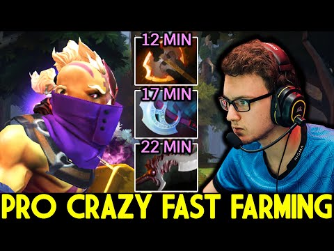MIRACLE [Anti Mage] Pro Crazy Fast Farming 12 Min Battle Fury 7.25 Dota 2