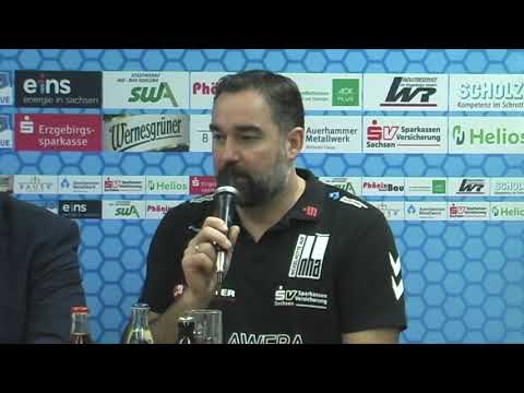 Pressekonferenz; EHV Aue-HSG Krefeld 31:26(12:12) Saison 2019/20