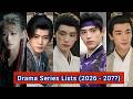 5 Chinese Actors Drama Series Lists 2026 20 Ren Jia Lun Ci Sha Zhou Yi Ran Chen Fei Yu