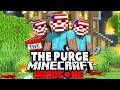 100 Players Simulate THE PURGE in Minecraft...